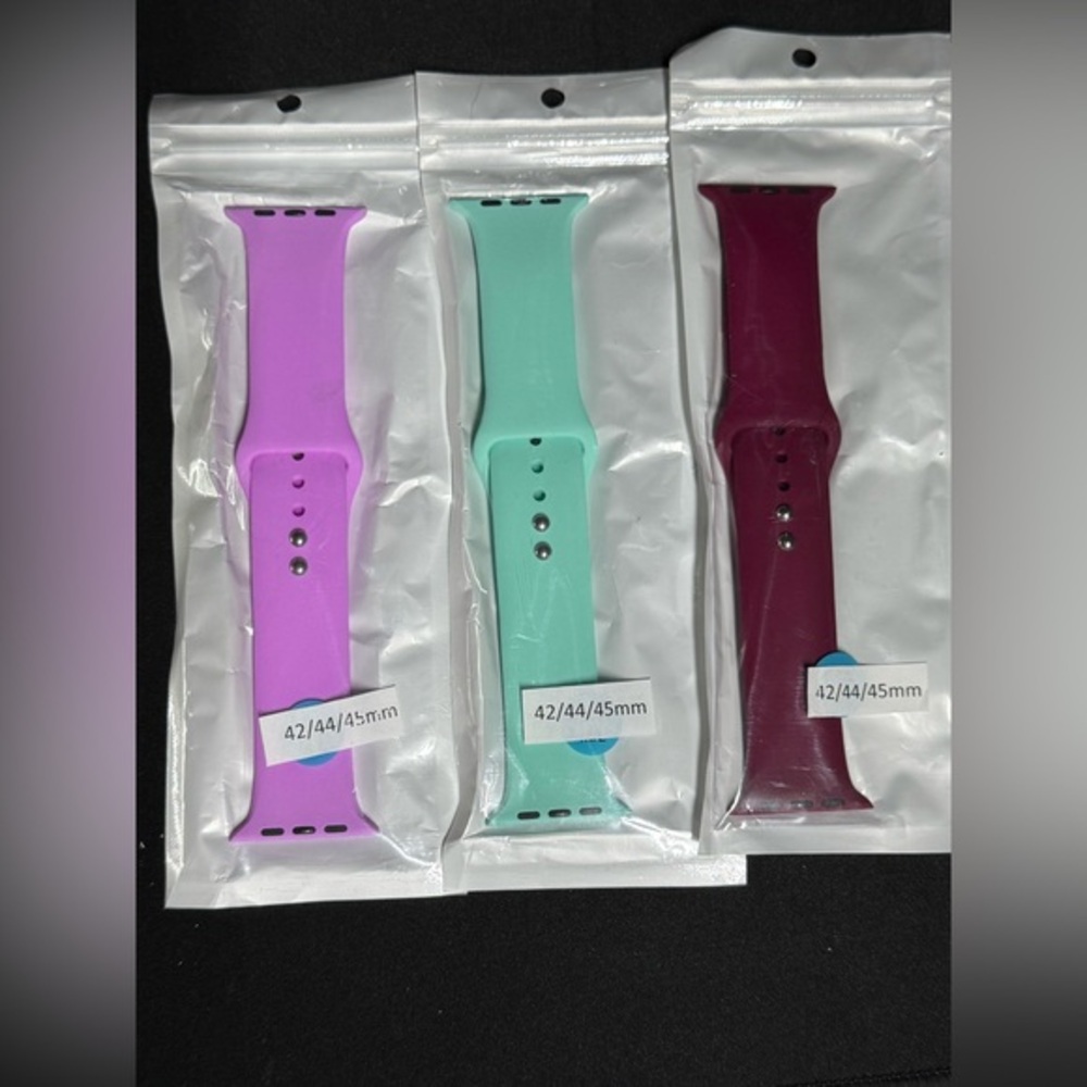 Silicone Watch Bands - Purple, Mint, Burgundy